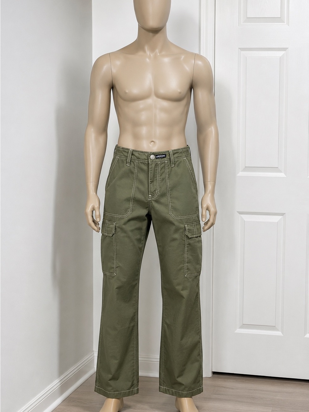 True Religion Men's Olive Green Cargo Pants